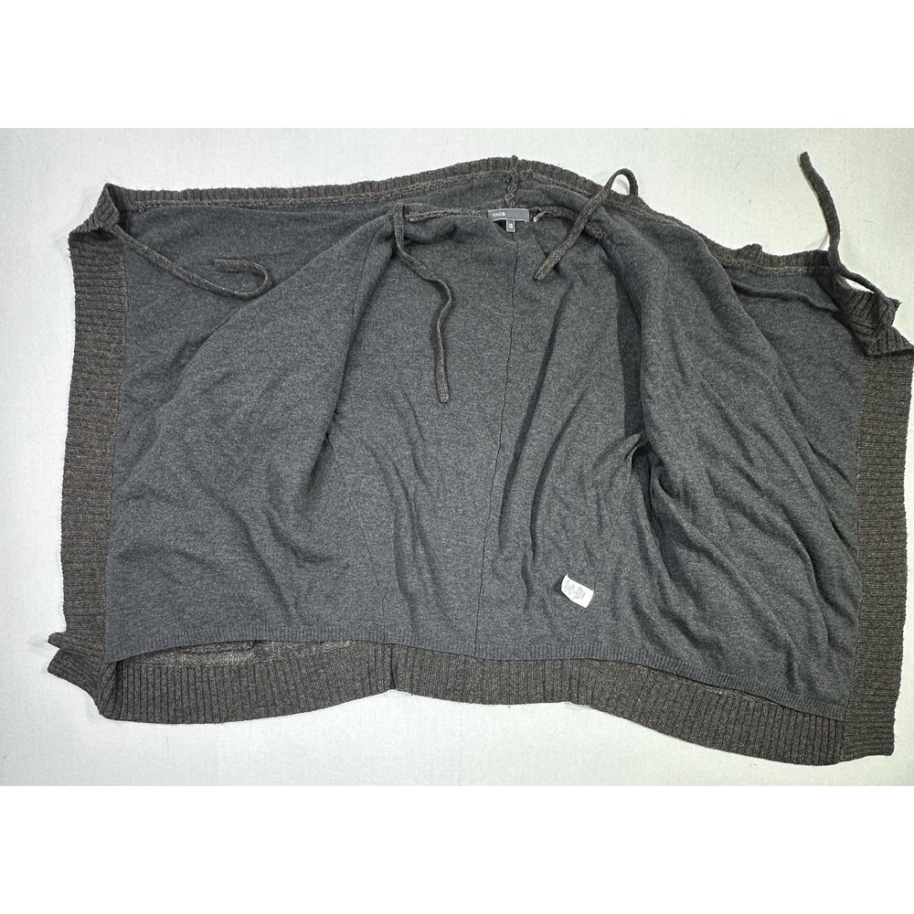 Vince Wool Yak Wool Honeycomb Long Cardigan Open Front Sweater XS Gray Cardigan - Picture 5 of 6